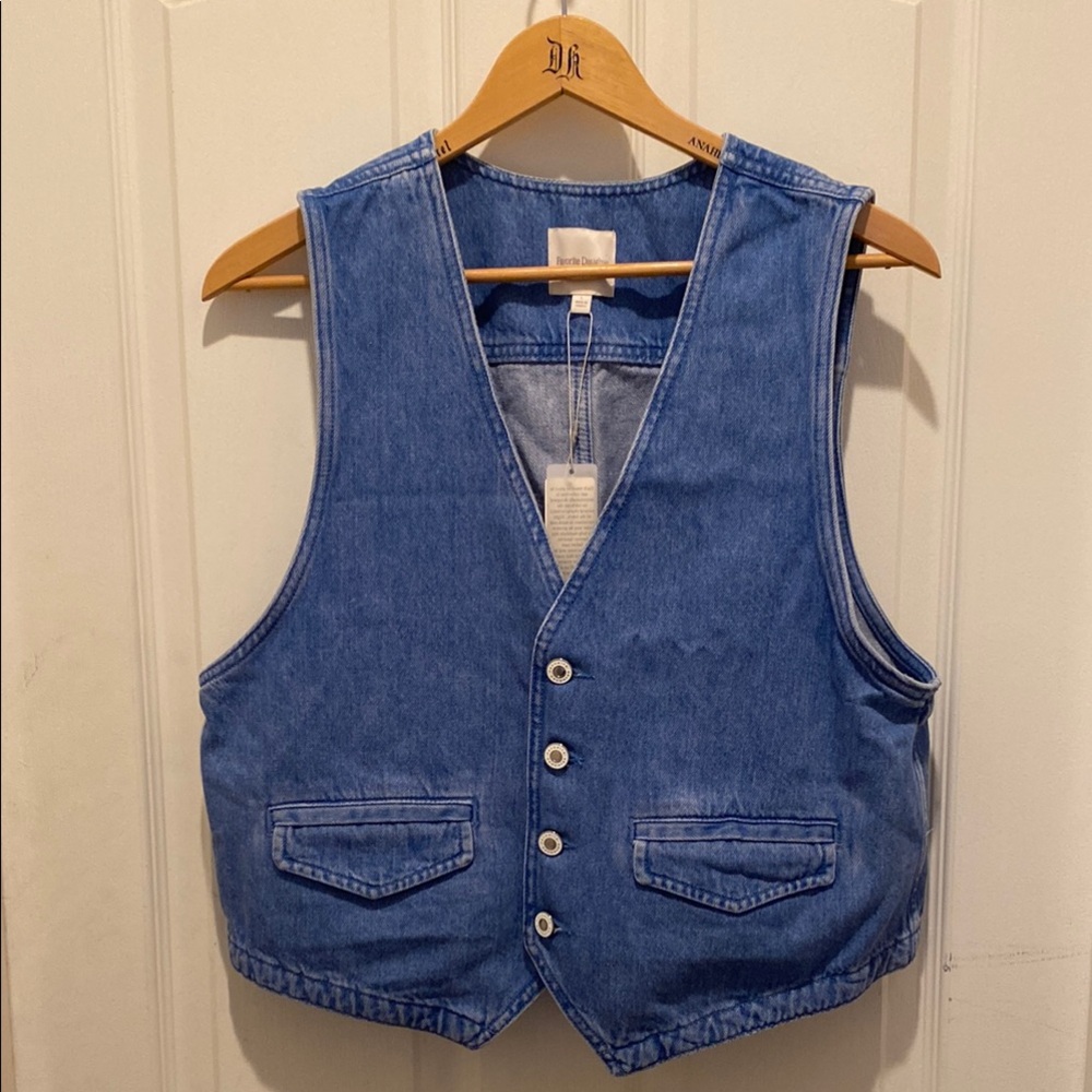 Favorite Daughter Blue Denim Vest